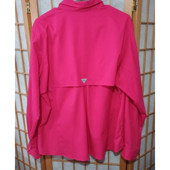 Columbia PFG Women’s 2XL Hot Pink Omni-Shade Vented Fishing Shirt – UPF Sun Prot - Picture 4 of 16